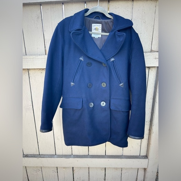 Taylor Stitch x Golden Bear Mendocino Navy Wool Pea coat Sz Medium - Picture 1 of 12